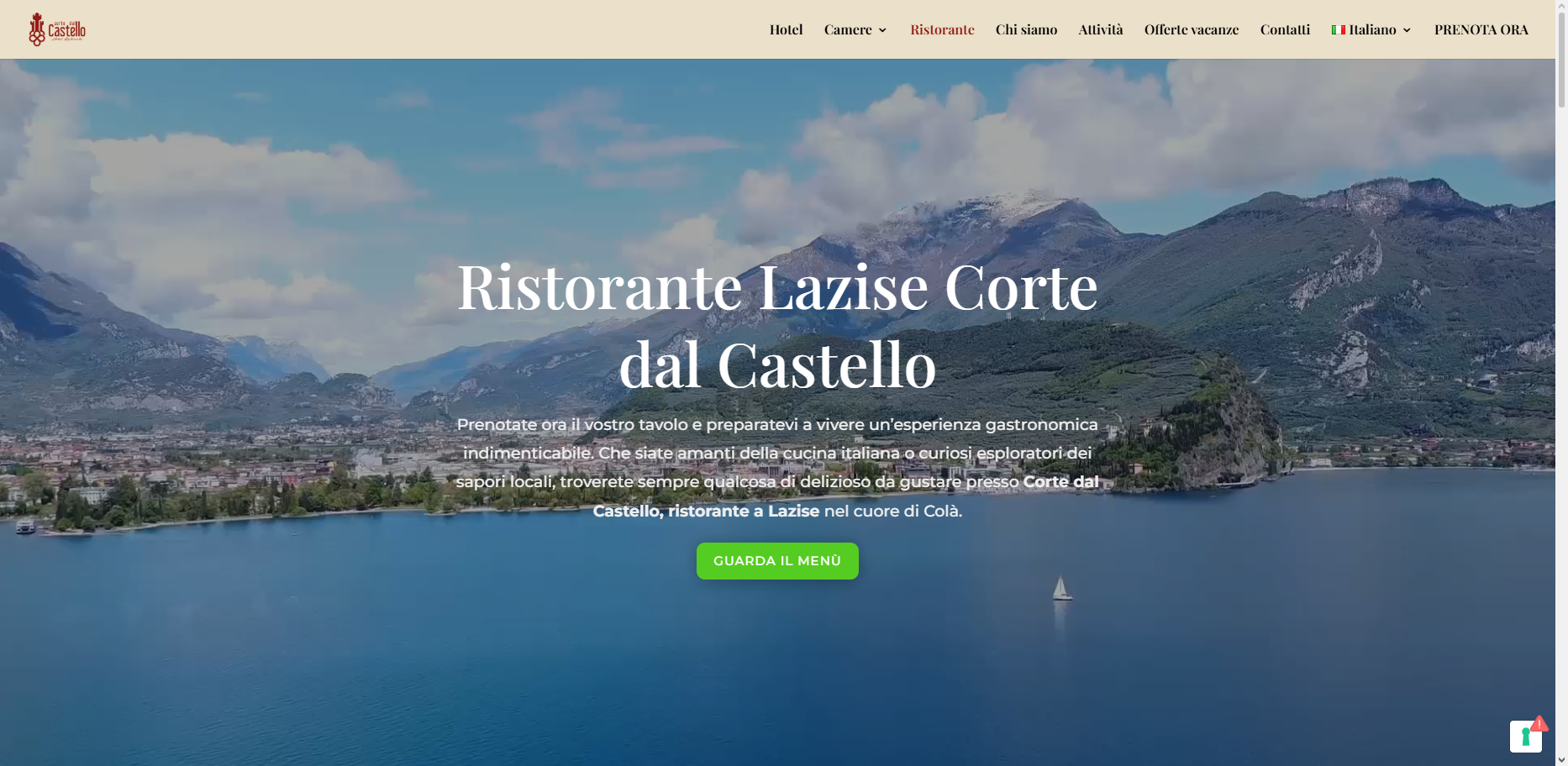 Screenshot https://www.cortedalcastello.it