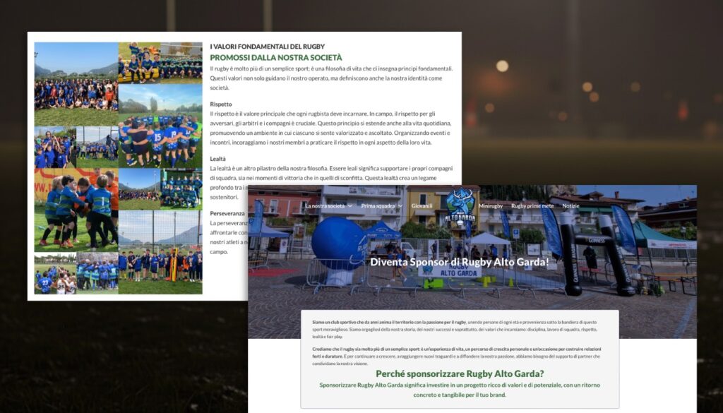 Progetto  Sito Web Rugby Alto Garda